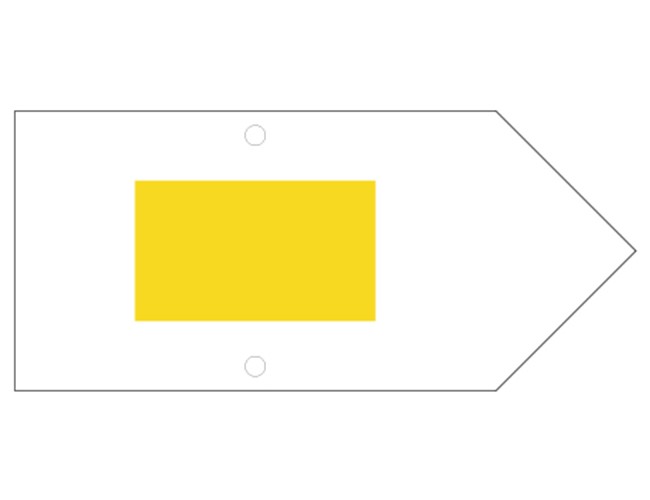 Balise simple Dibond3 - 155 x 70 mm